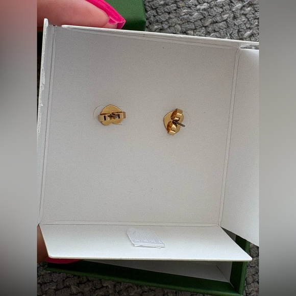 Kate Spade New York “Victoria” Clear & Gold Earrings - Picture 3 of 6